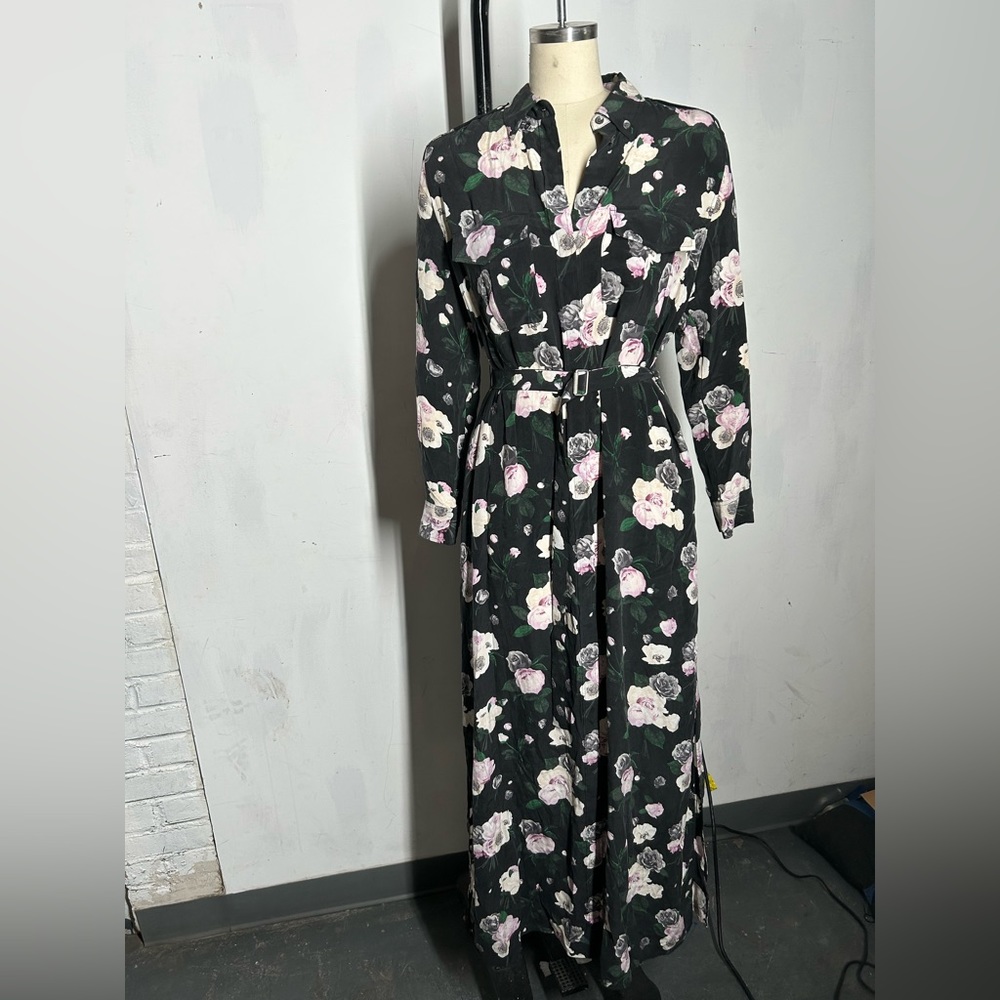 Equipment Floral silk dress